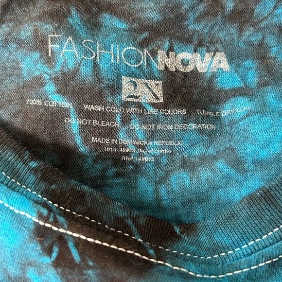 NWOT Fashion Nova Blessed Tie Dye Tunic Top - Picture 5 of 6